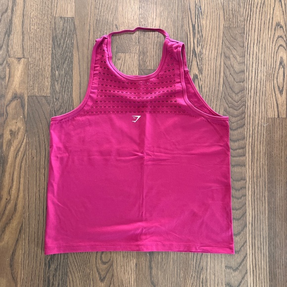 Brand new Gymshark Energy+ Seamless Loose Vest - Beet - Picture 10 of 12